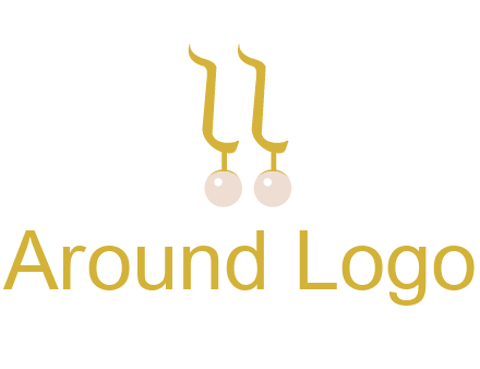 teardrop gold earrings with pearls logo