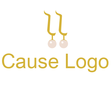 teardrop gold earrings with pearls logo