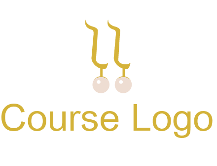teardrop gold earrings with pearls logo
