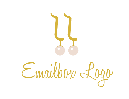 teardrop gold earrings with pearls logo