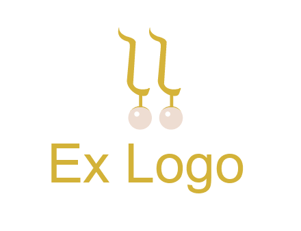 teardrop gold earrings with pearls logo