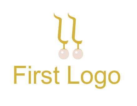 teardrop gold earrings with pearls logo