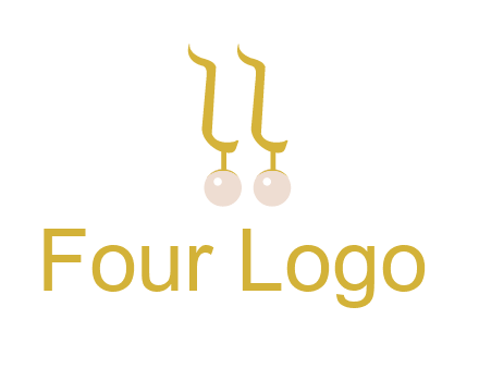 teardrop gold earrings with pearls logo
