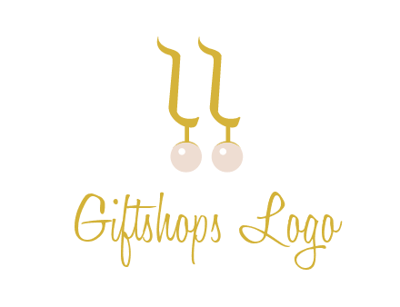teardrop gold earrings with pearls logo