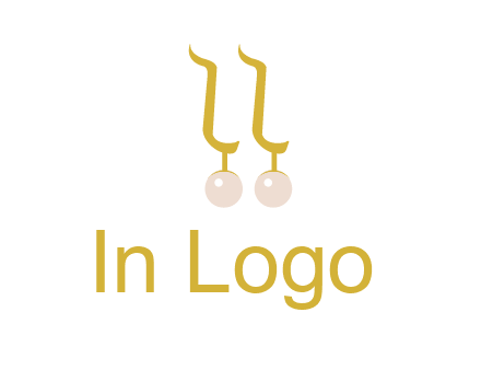 teardrop gold earrings with pearls logo