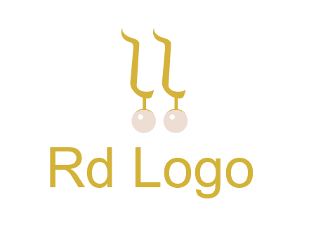 teardrop gold earrings with pearls logo