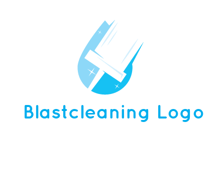 shiny mop on a drop of water logo