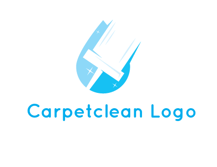 shiny mop on a drop of water logo