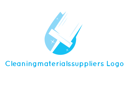 shiny mop on a drop of water logo