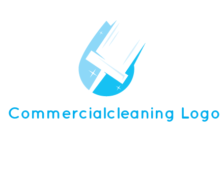 shiny mop on a drop of water logo