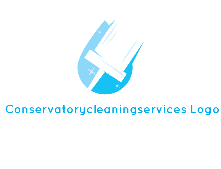 shiny mop on a drop of water logo