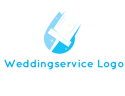 shiny mop on a drop of water logo