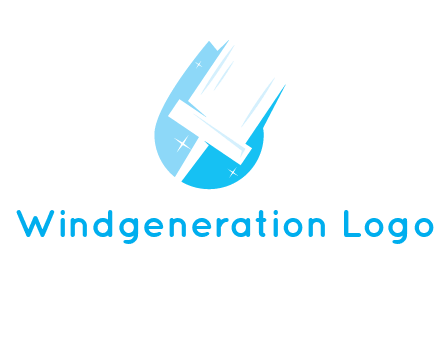 shiny mop on a drop of water logo