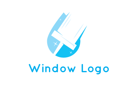 shiny mop on a drop of water logo