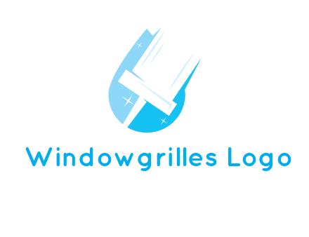 shiny mop on a drop of water logo