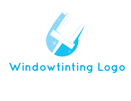 shiny mop on a drop of water logo