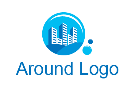 skyscrapers in bubbles logo