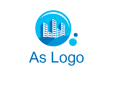 skyscrapers in bubbles logo