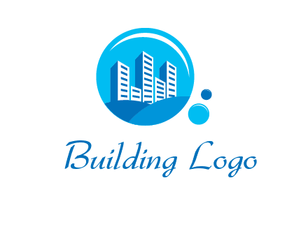 skyscrapers in bubbles logo