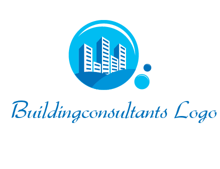 skyscrapers in bubbles logo