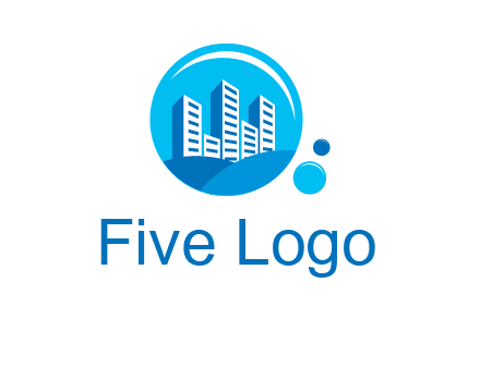 skyscrapers in bubbles logo
