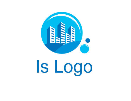 skyscrapers in bubbles logo