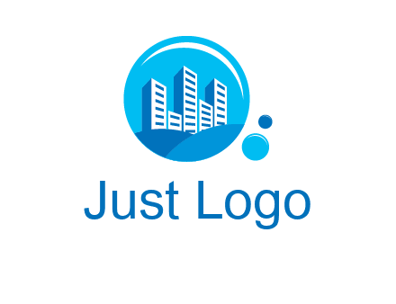 skyscrapers in bubbles logo
