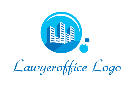 skyscrapers in bubbles logo