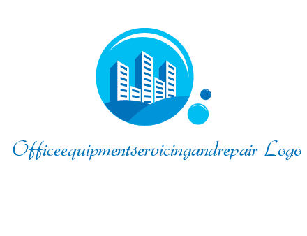 skyscrapers in bubbles logo