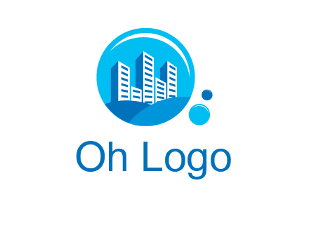 skyscrapers in bubbles logo