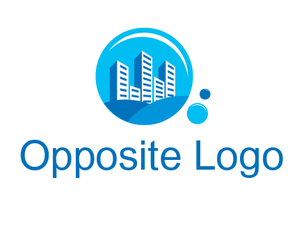 skyscrapers in bubbles logo