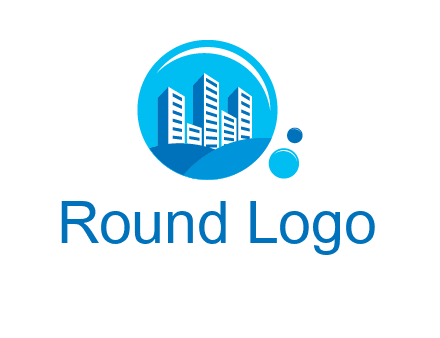 skyscrapers in bubbles logo
