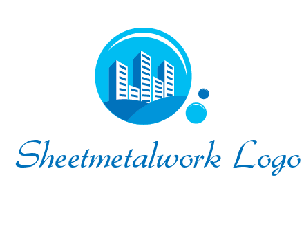 skyscrapers in bubbles logo