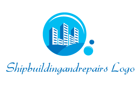 skyscrapers in bubbles logo