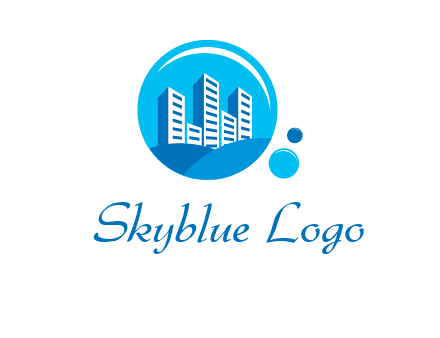 skyscrapers in bubbles logo