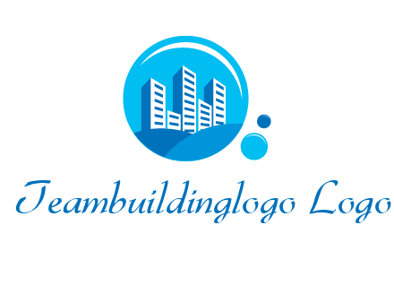 skyscrapers in bubbles logo