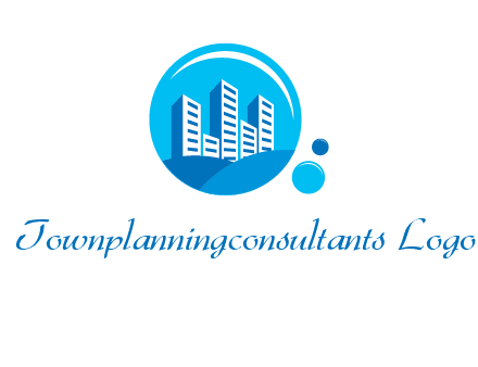 skyscrapers in bubbles logo