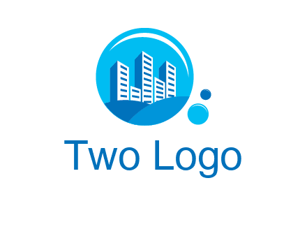 skyscrapers in bubbles logo