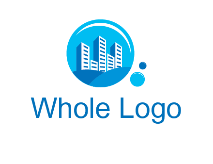 skyscrapers in bubbles logo