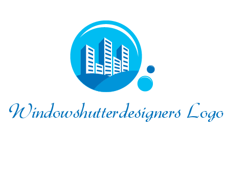 skyscrapers in bubbles logo
