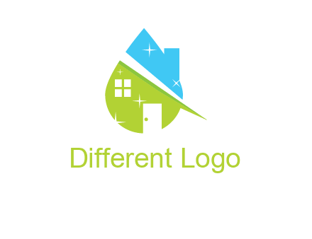 home in a drop logo