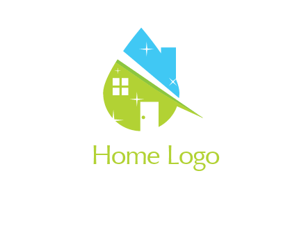 home in a drop logo