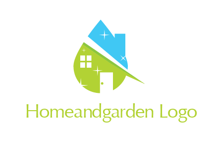 home in a drop logo