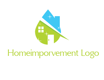 home in a drop logo