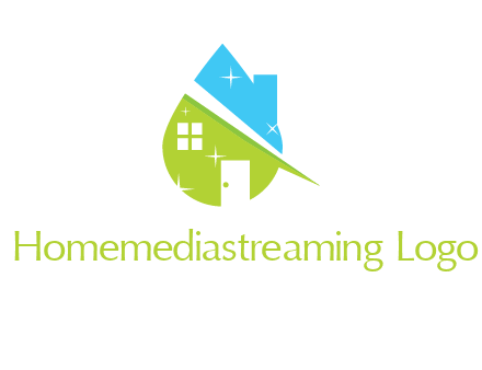 home in a drop logo