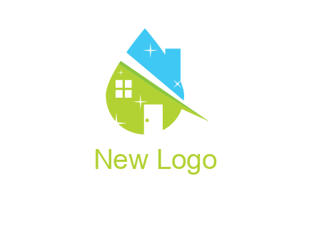 home in a drop logo
