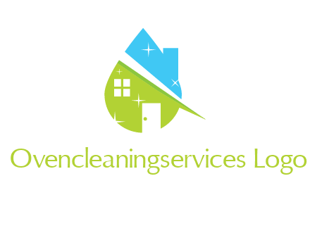 home in a drop logo