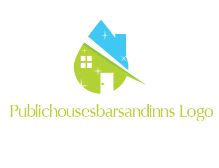home in a drop logo