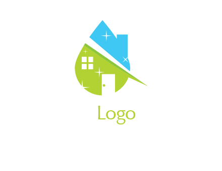 home in a drop logo