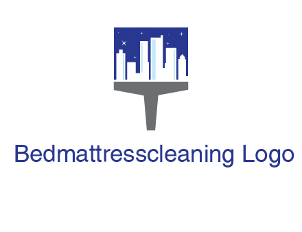 city skyline on a paintbrush icon
